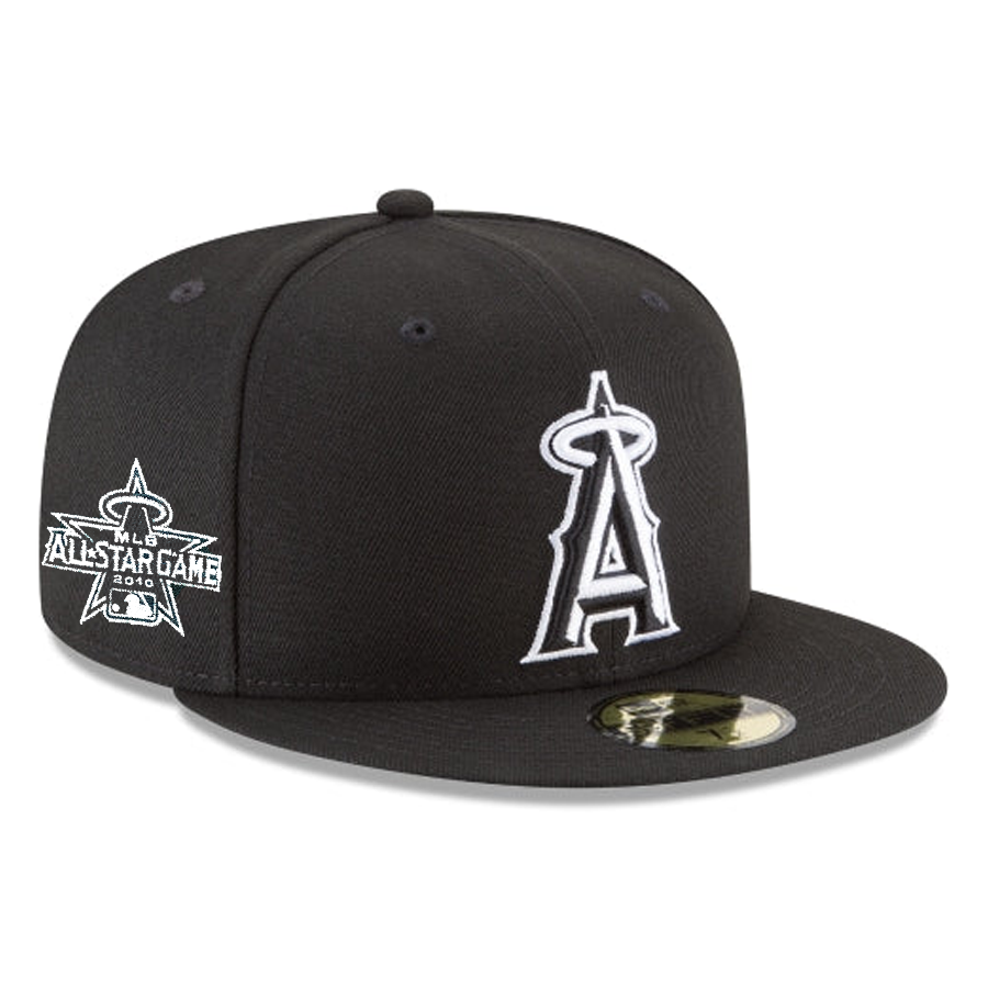 GORRA EQUIPADA 59FIFTY DEL JUEGO DE ESTRELLAS 2010 CON PARCHE LATERAL DE LOS ANGELES ANGELES - NEGRO/BLANCO