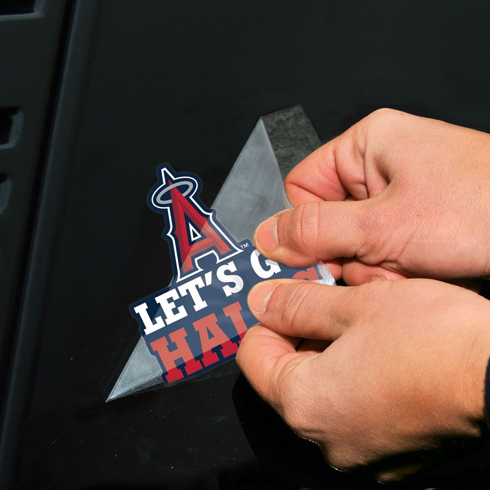 LOS ANGELES ANGELS SLOGAN PERFECT CUT 4"X 4" DECAL SET