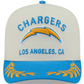 LOS ANGELES CHARGERS 2025 NFL DRAFT 9FIFTY A-FRAME SNAPBACK HAT - CHROME WHITE/POWDER BLUE