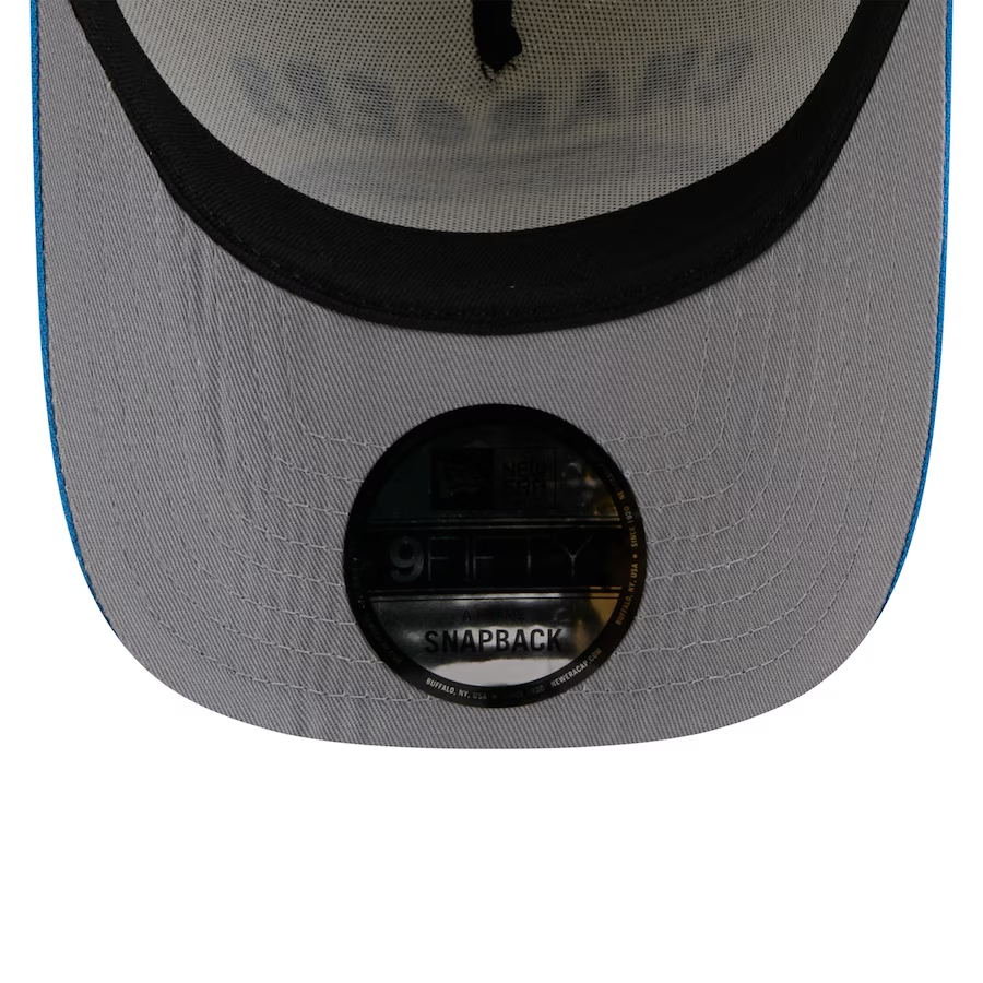 LOS ANGELES CHARGERS 2025 NFL DRAFT 9FIFTY A-FRAME SNAPBACK HAT - CHROME WHITE/POWDER BLUE