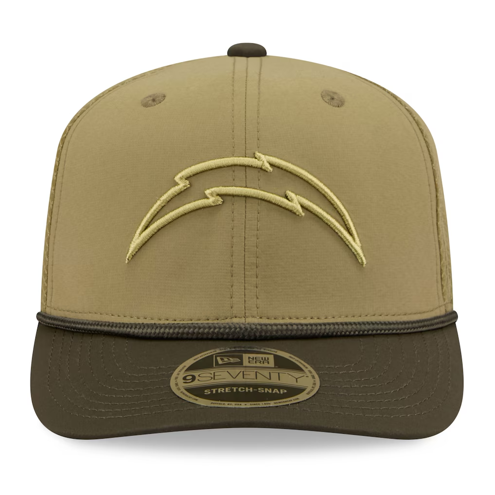 LOS ANGELES CHARGERS 2025 NFL SALUTE TO SERVICE 9SEVENTY ADJUSTABLE HAT - GREEN