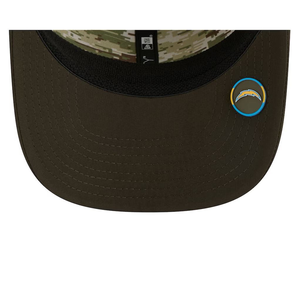 LOS ANGELES CHARGERS 2025 NFL SALUTE TO SERVICE 9SEVENTY ADJUSTABLE HAT - GREEN