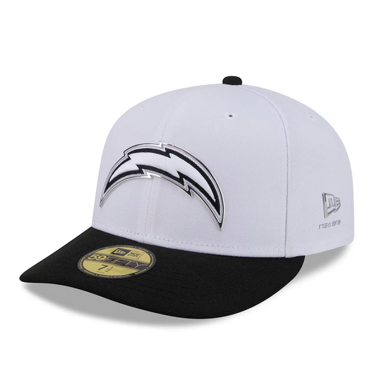 LOS ANGELES CHARGERS 2026 NFL DRAFT 59FIFTY FITTED HAT -  WHITE/BLACK