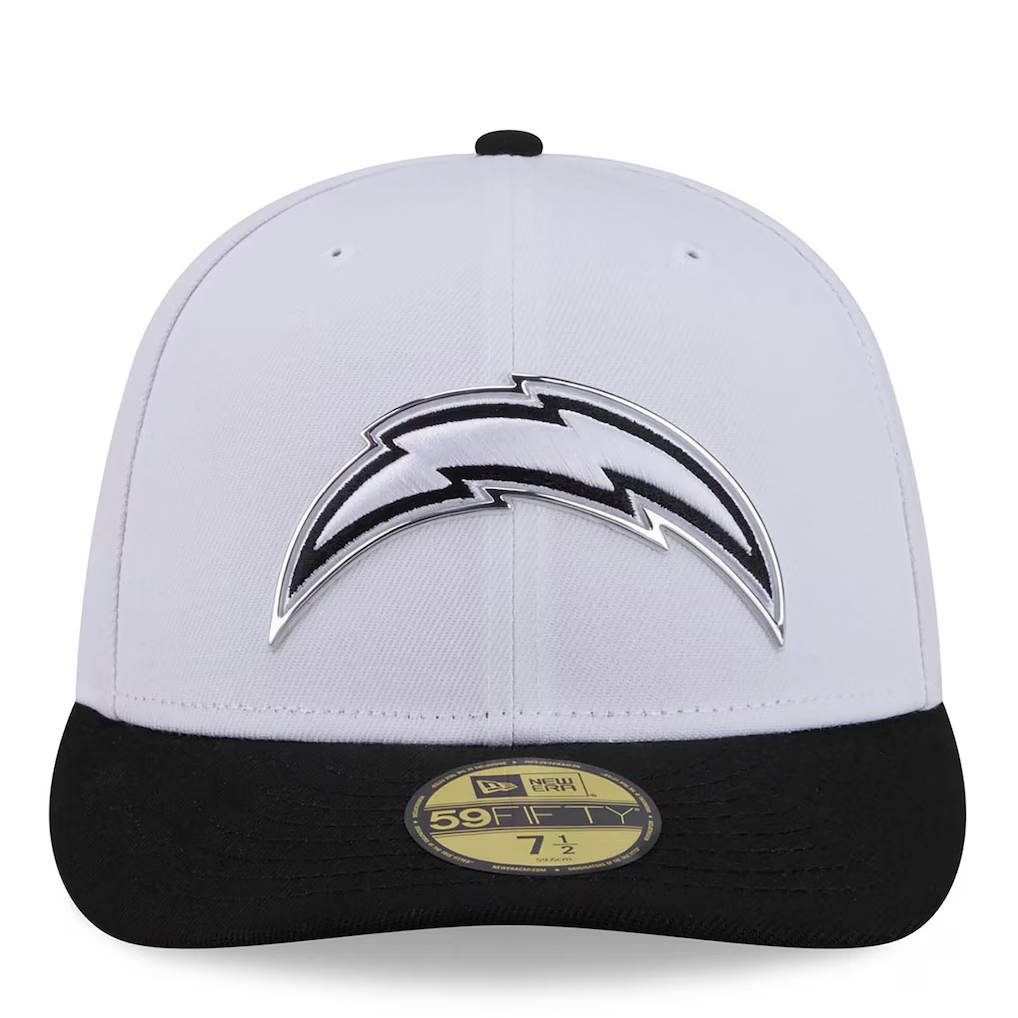 LOS ANGELES CHARGERS 2026 NFL DRAFT 59FIFTY FITTED HAT -  WHITE/BLACK