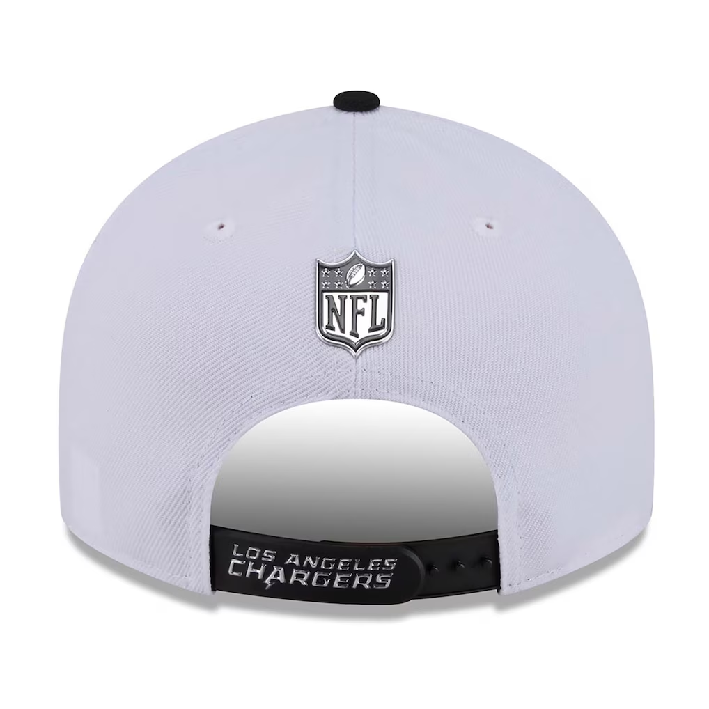 LOS ANGELES CHARGERS 2026 NFL DRAFT CASUAL CLASSIC ADJUSTABLE HAT - WHITE/BLACK