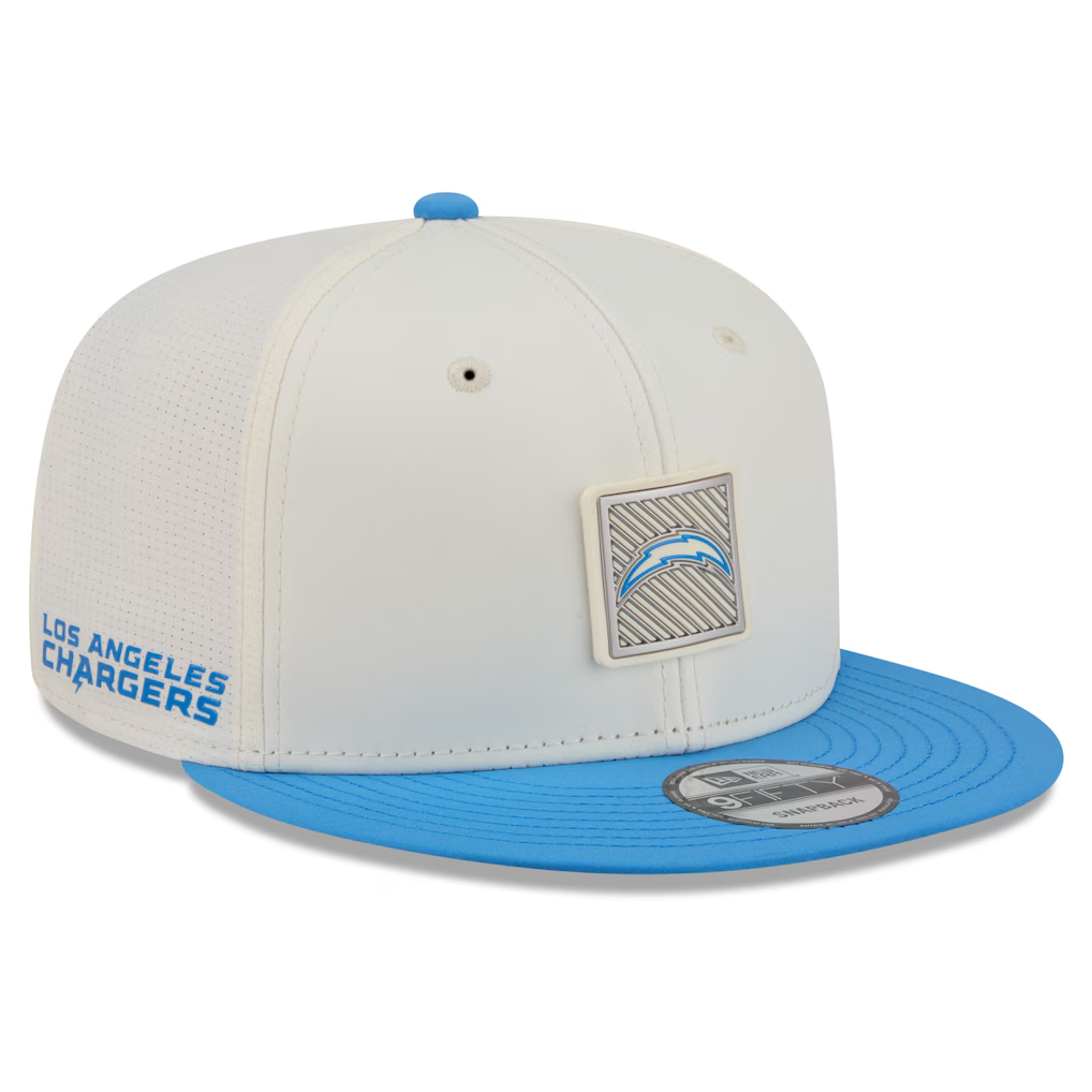 LOS ANGELES CHARGERS 2026 NFL TRAINING CAMP 9FIFTY SNAPBACK HAT - CHROME WHITE/POWDER BLUE