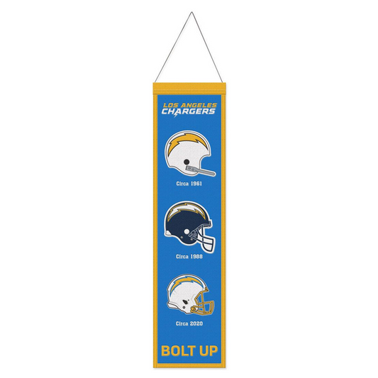 LOS ANGELES CHARGERS 8" X 32" EVOLUTION WOOL BANNER