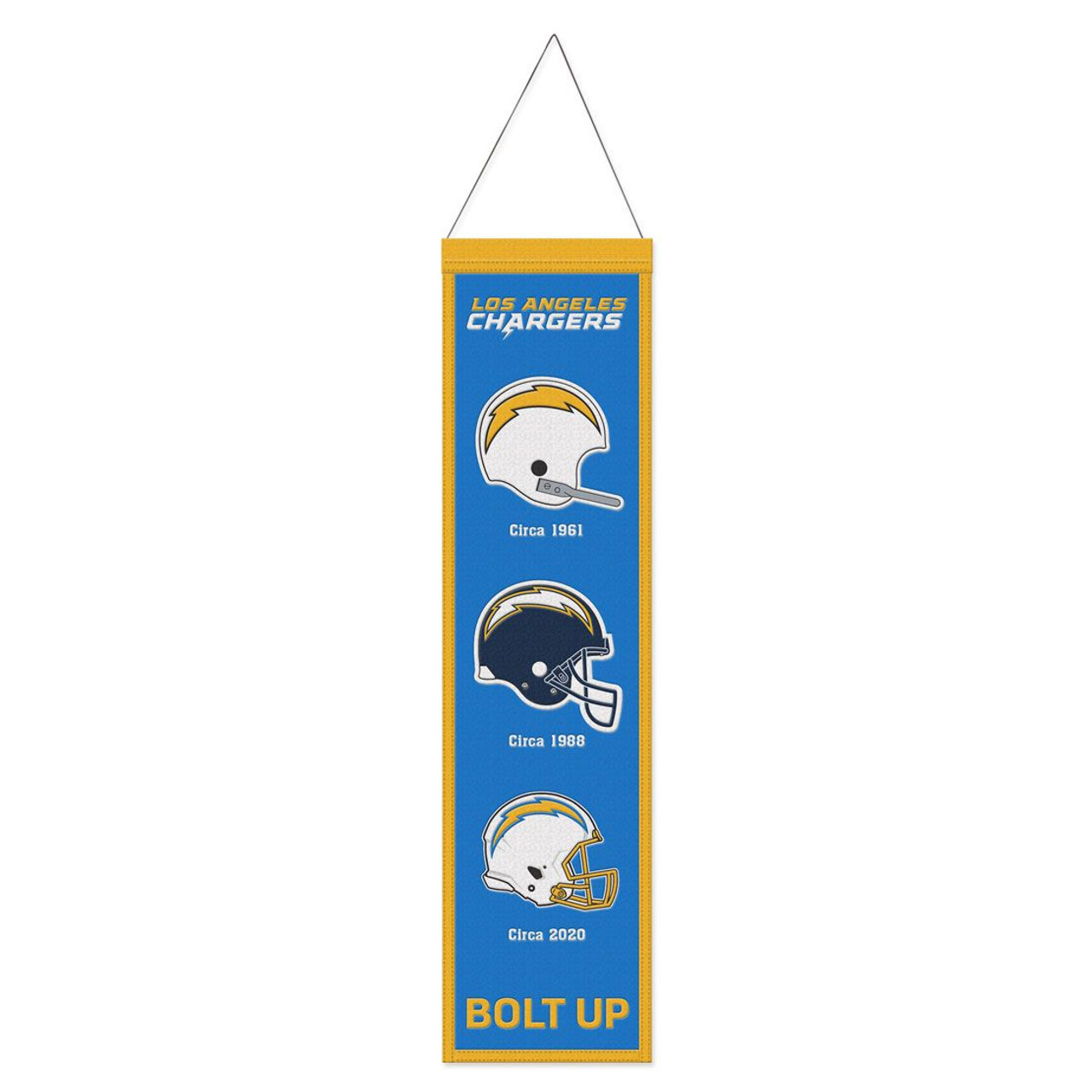 LOS ANGELES CHARGERS 8" X 32" BANNER DE LANA EVOLUTION