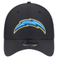 LOS ANGELES CHARGERS BLACK NIGHT 39THIRTY FLEX FIT HAT - BLACK