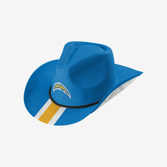LOS ANGELES CHARGERS FOCO STRIPE COWBOY HAT - POWDER BLUE