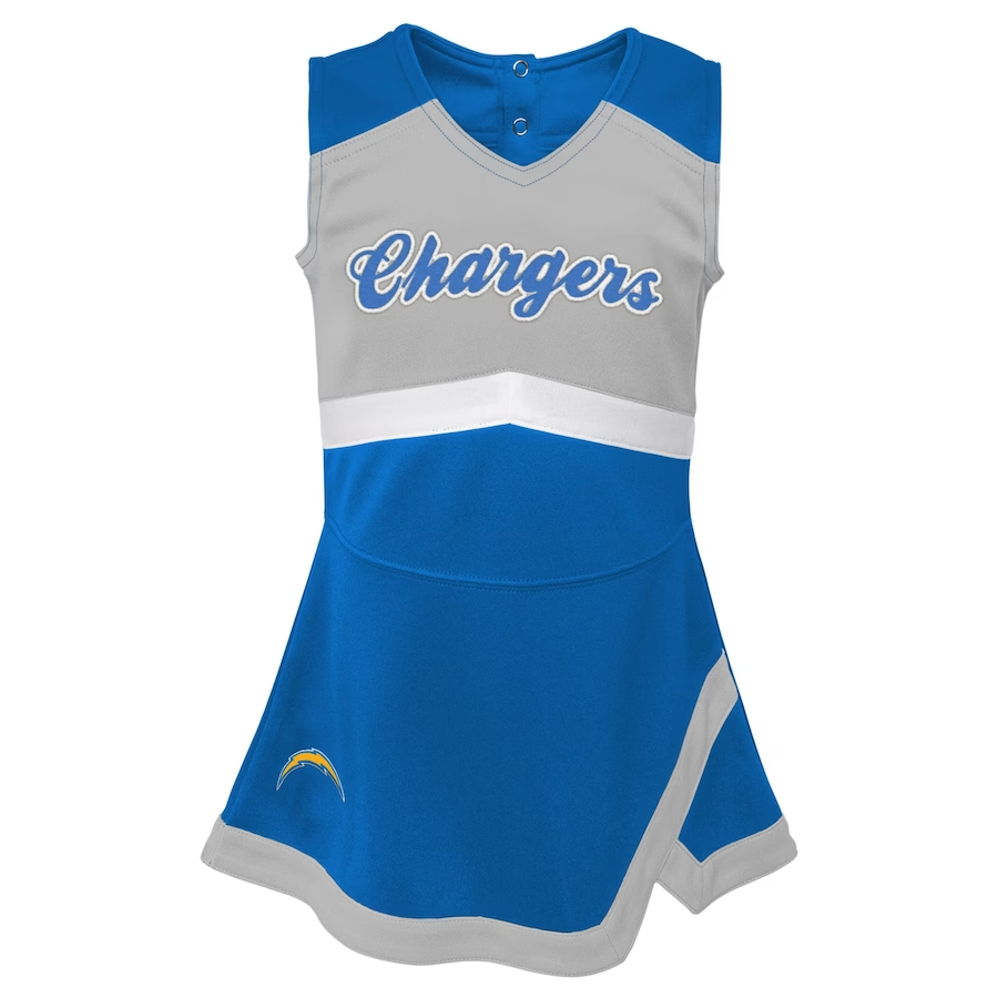 LOS ANGELES CHARGERS GIRLS CHEER CAPTAIN SET WITH BLOOMERS