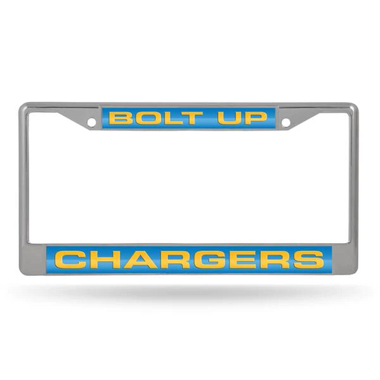 LOS ANGELES CHARGERS LASER LICENSE PLATE FRAME - BOLT UP