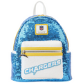 LOS ANGELES CHARGERS LOUNGEFLY SEQUIN MINI BACKPACK