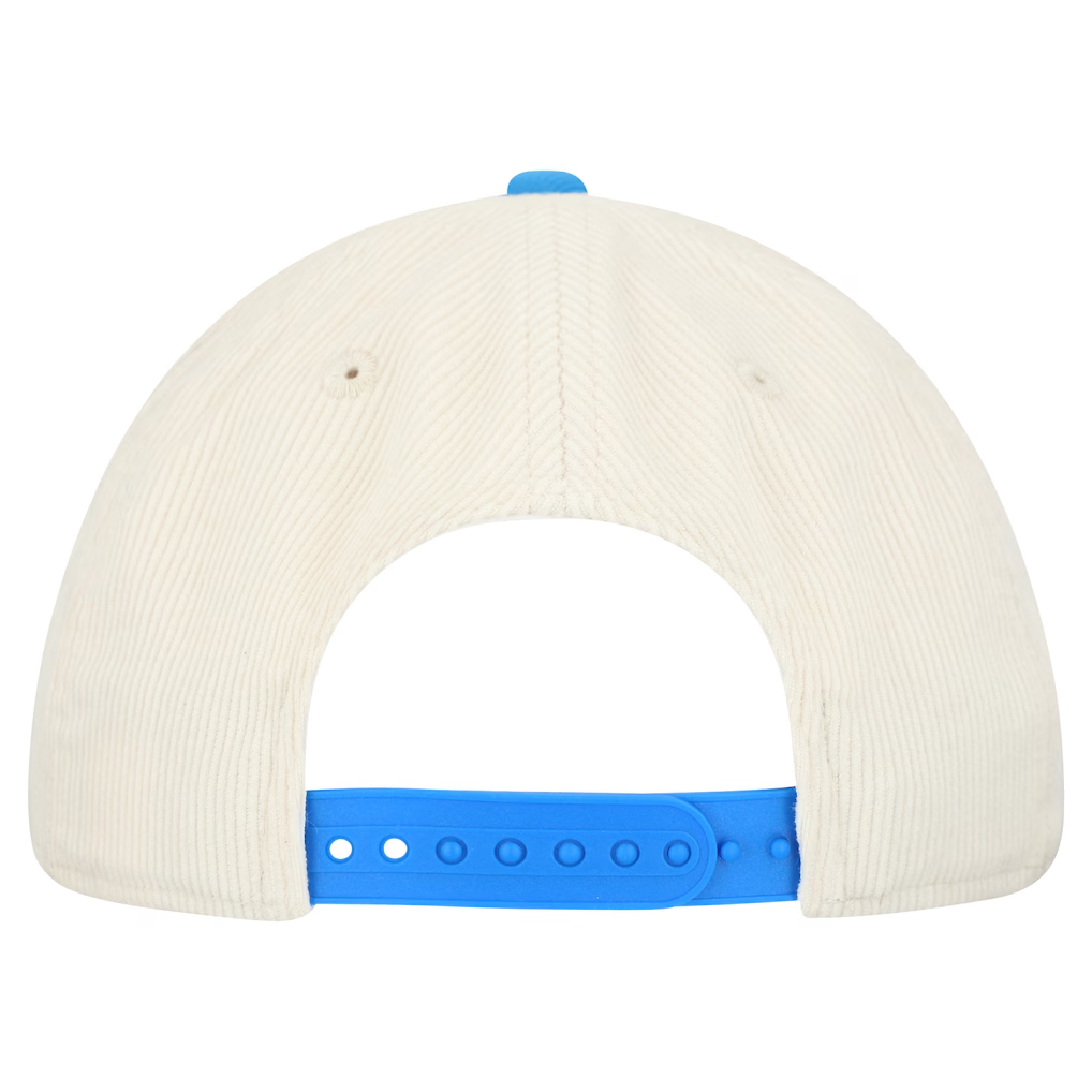 LOS ANGELES CHARGERS LOYAL CORDUROY 9SEVENTY STRETCH-SNAP ADJUSTABLE HAT - CHROME WHITE/POWDER BLUE