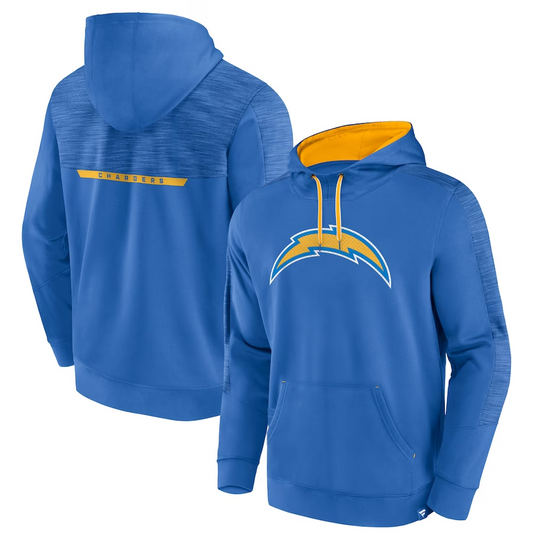 LOS ANGELES CHARGERS MEN'S DEFENDER EVO PULLOVER HOODED SWEATSHIRT