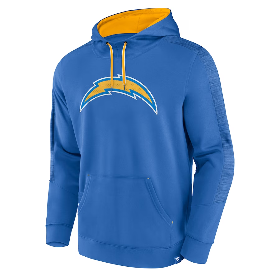 LOS ANGELES CHARGERS MEN'S DEFENDER EVO PULLOVER HOODED SWEATSHIRT