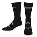 LOS ANGELES CHARGERS MEN'S FOR BARE FEET ESTABLISHED SOCK - BLACK