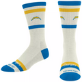LOS ANGELES CHARGERS MEN'S STRIPED FAME SOCKS - CREAM