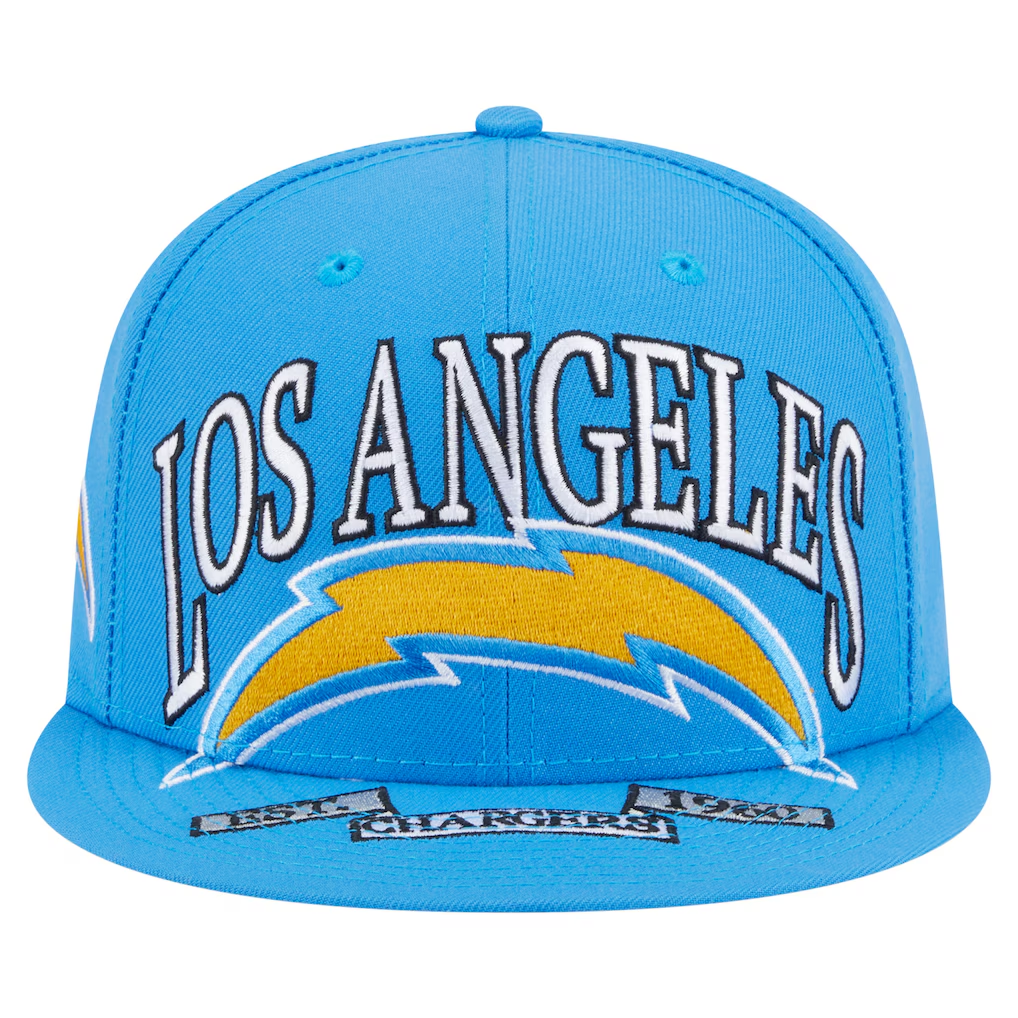 LOS ANGELES CHARGERS OVERSIZED 59FIFTY FITTED HAT - POWDER BLUE