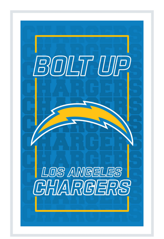 LOS ANGELES CHARGERS RECTANGLE NEOLITE LED WALL DECOR