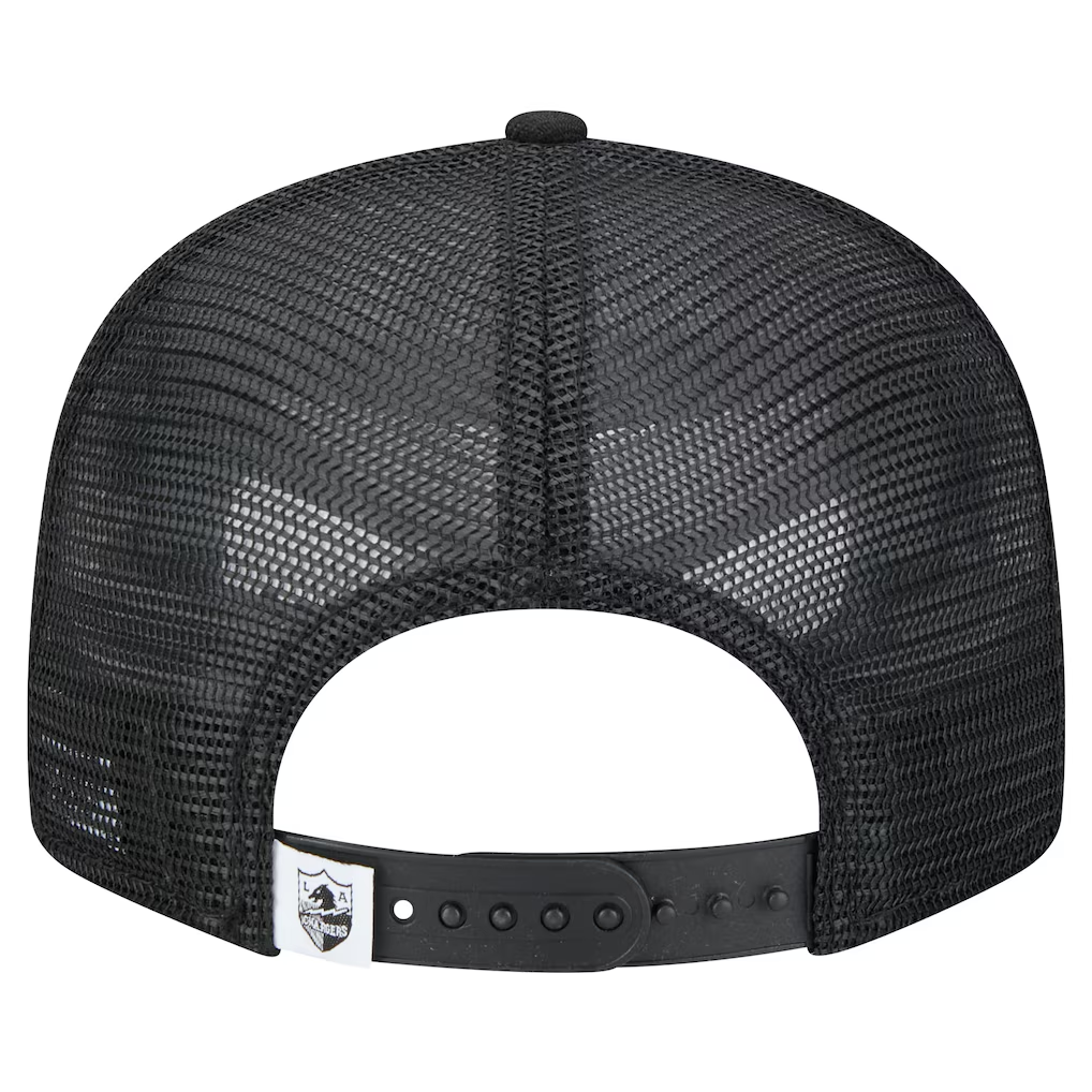 LOS ANGELES CHARGERS RETRO EVERGREEN TRUCKER 9FIFTY SNAPBACK HAT - BLACK/WHITE