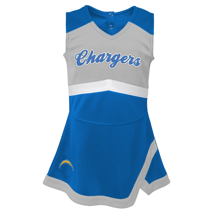 LOS ANGELES CHARGERS TODDLER CHEER CAPTAIN SET WITH BLOOMERS
