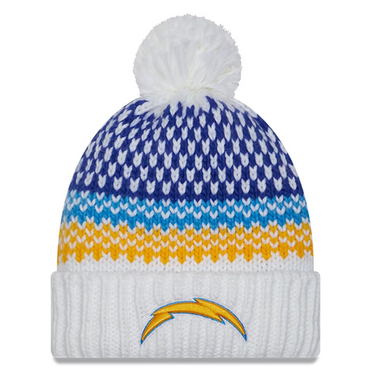 LOS ANGELES CHARGERS WOMEN'S 2023 NFL SIDELINE CUFFED KNIT WITH POM