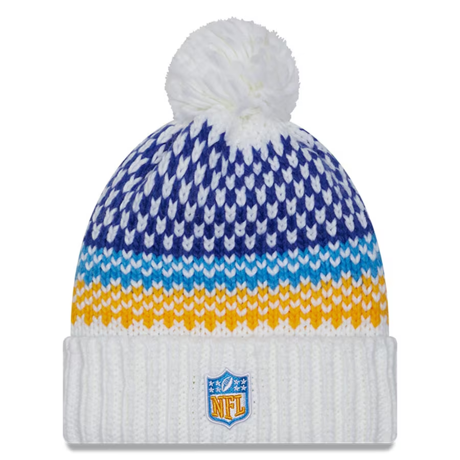 LOS ANGELES CHARGERS WOMEN'S 2023 NFL SIDELINE CUFFED KNIT WITH POM