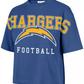 LOS ANGELES CHARGERS WOMEN'S '47 BRAND OUTREACH CITY T-SHIRT - BLUE RAZ