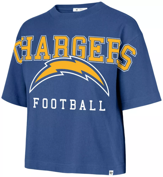 LOS ANGELES CHARGERS WOMEN'S '47 BRAND OUTREACH CITY T-SHIRT - BLUE RAZ