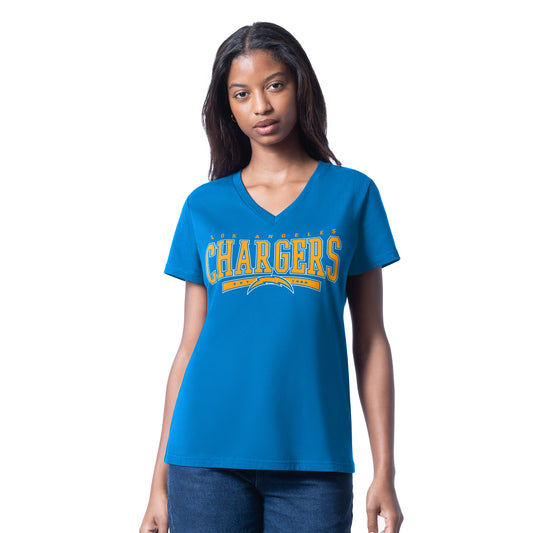 LOS ANGELES CHARGERS WOMEN'S G-III 4HER BY CARL BANKS CHEER DANCE II T-SHIRT - POWDER BLUE