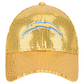 LOS ANGELES CHARGERS WOMEN'S SEQUIN 9FORTY ADJUSTABLE HAT - GOLD