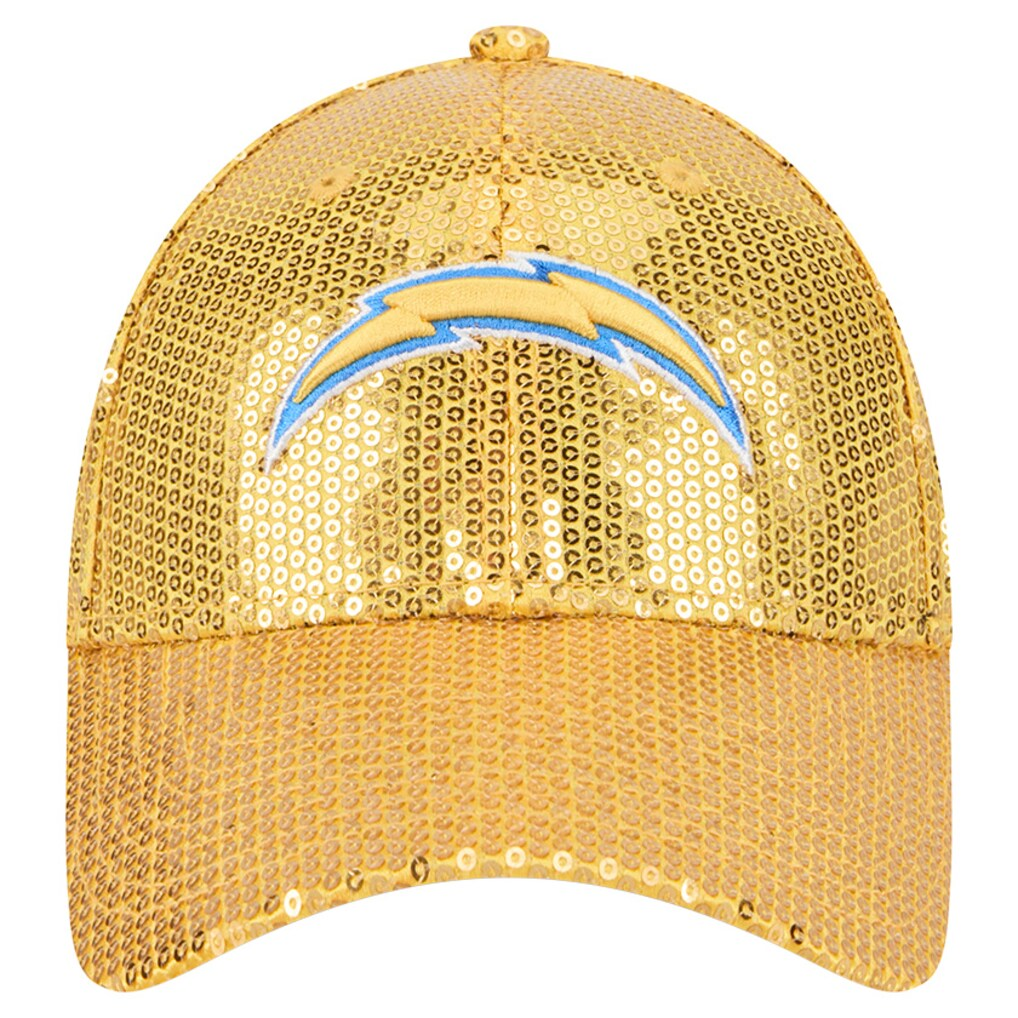LOS ANGELES CHARGERS WOMEN'S SEQUIN 9FORTY ADJUSTABLE HAT - GOLD