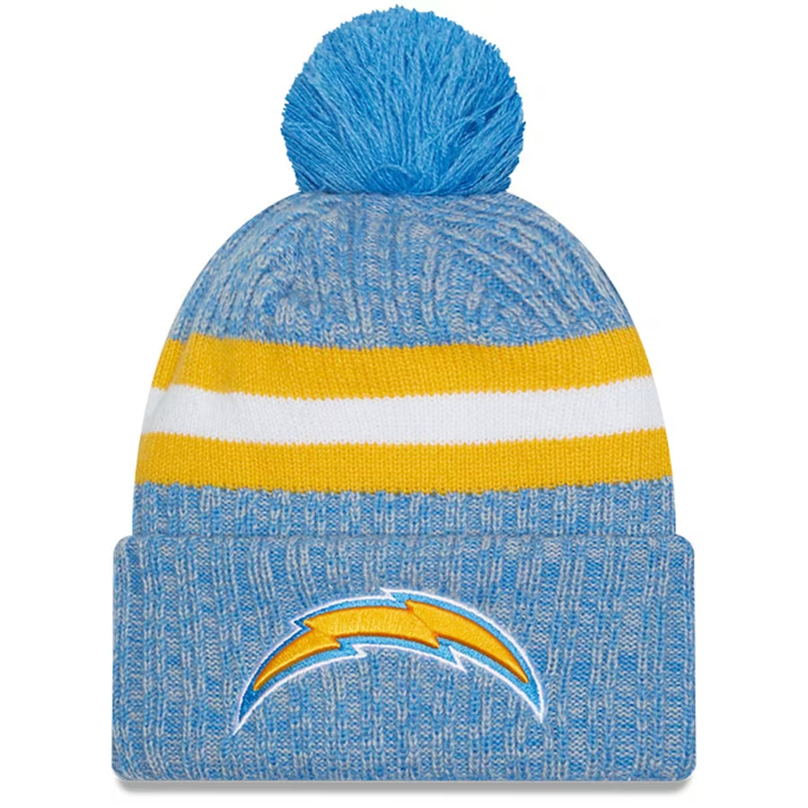 LOS ANGELES CHARGERS YOUTH 2023 NFL SIDELINE CUFFED KNIT WITH POM