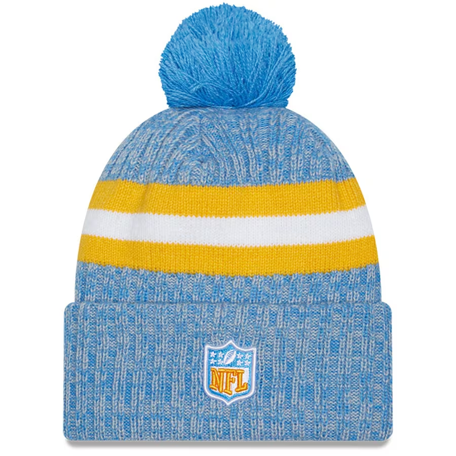 LOS ANGELES CHARGERS YOUTH 2023 NFL SIDELINE CUFFED KNIT WITH POM