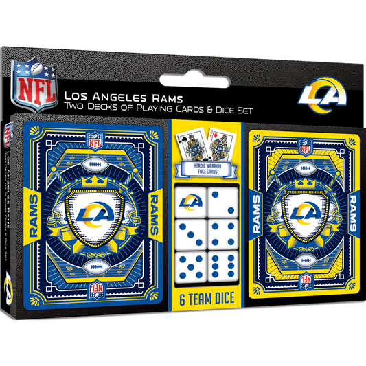 LOS ANGELES RAMS 2-PACK CARD AND DICE SET