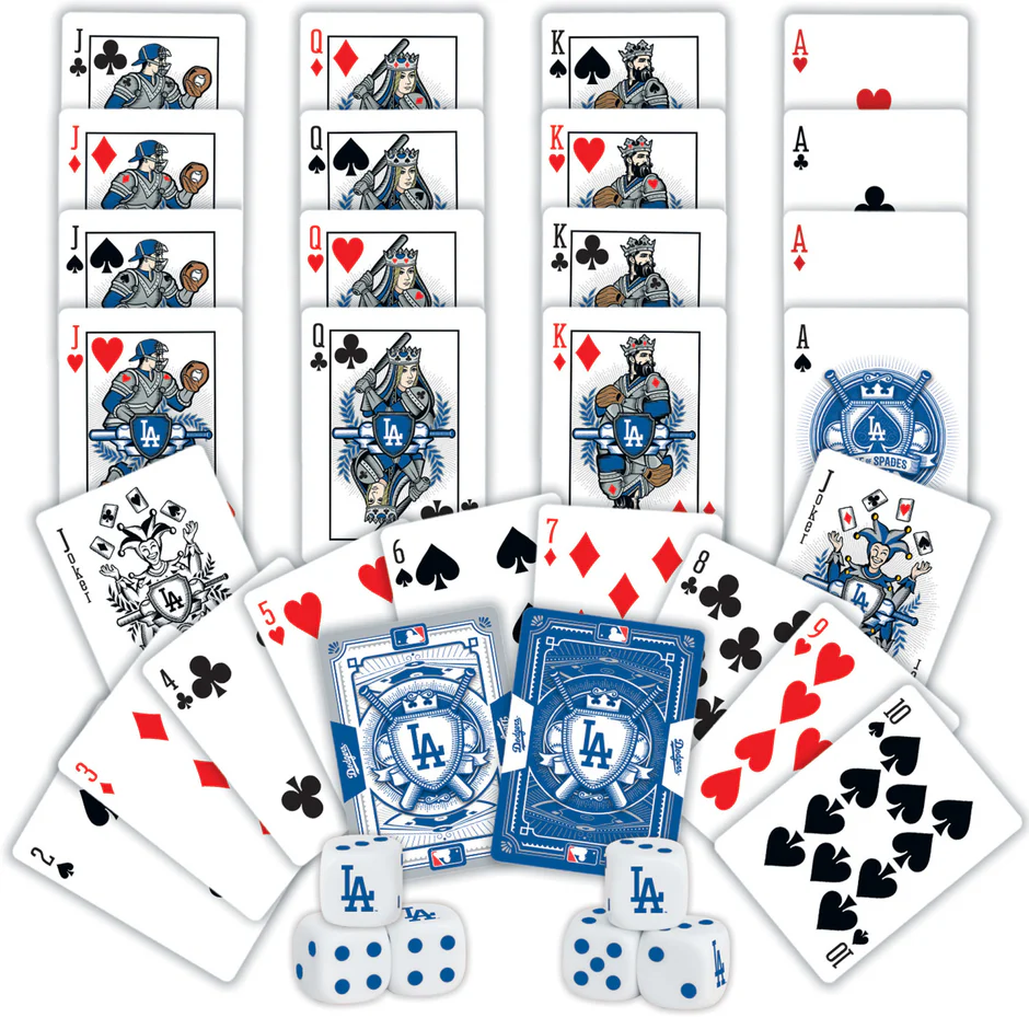 LOS ANGELES DODGERS 2-PACK CARD AND DICE SET