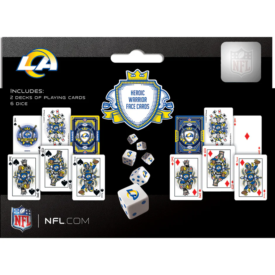LOS ANGELES RAMS 2-PACK CARD AND DICE SET