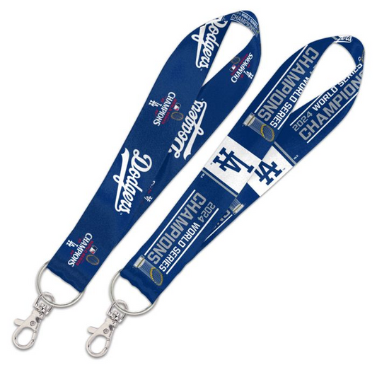 LOS ANGELES DODGERS 2024 WORLD SERIES CHAMPIONS 1" LANYARD KEYSTRAP