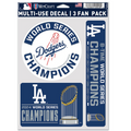 LOS ANGELES DODGERS 2024 WORLD SERIES CHAMPIONS MULTI-USE 3 FAN PACK DECALS
