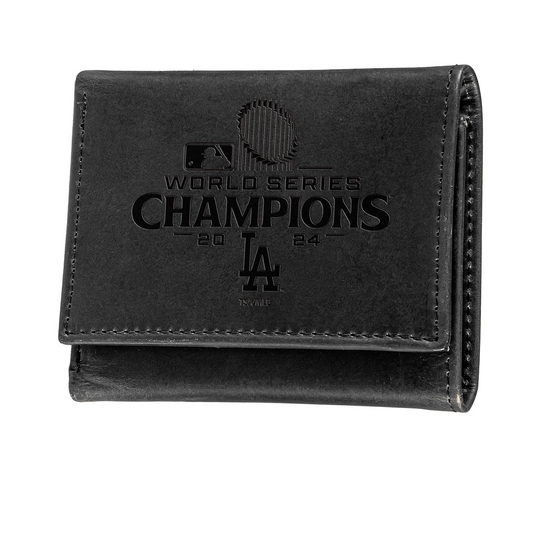 LOS ANGELES DODGERS 2024 WORLD SERIES CHAMPIONS TRI-FOLD WALLET - BLACK