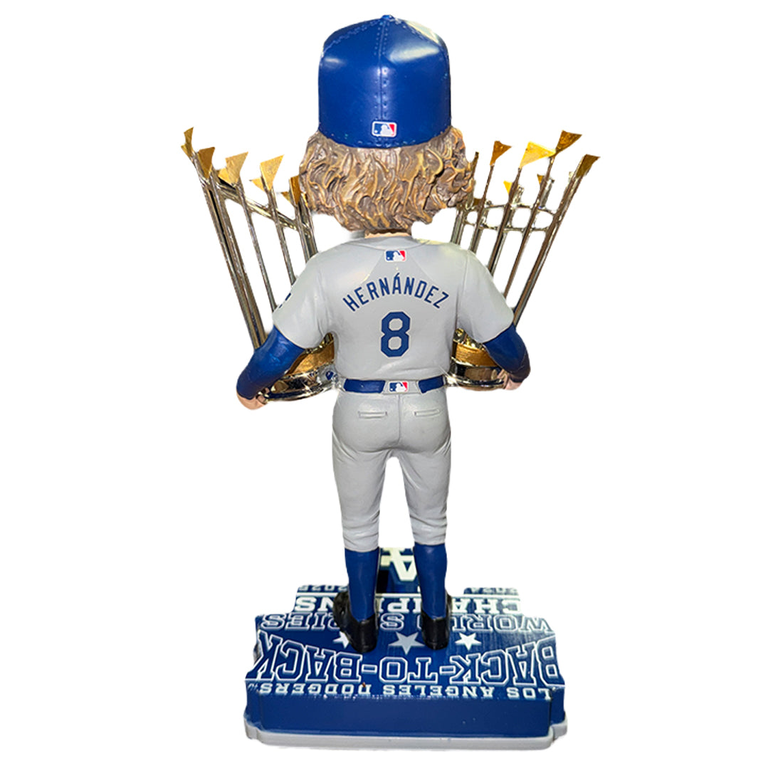 LOS ANGELES DODGERS 2025 BACK TO BACK WORLD SERIES CHAMPIONS ENRIQUE HERNANDEZ BOBBLEHEAD
