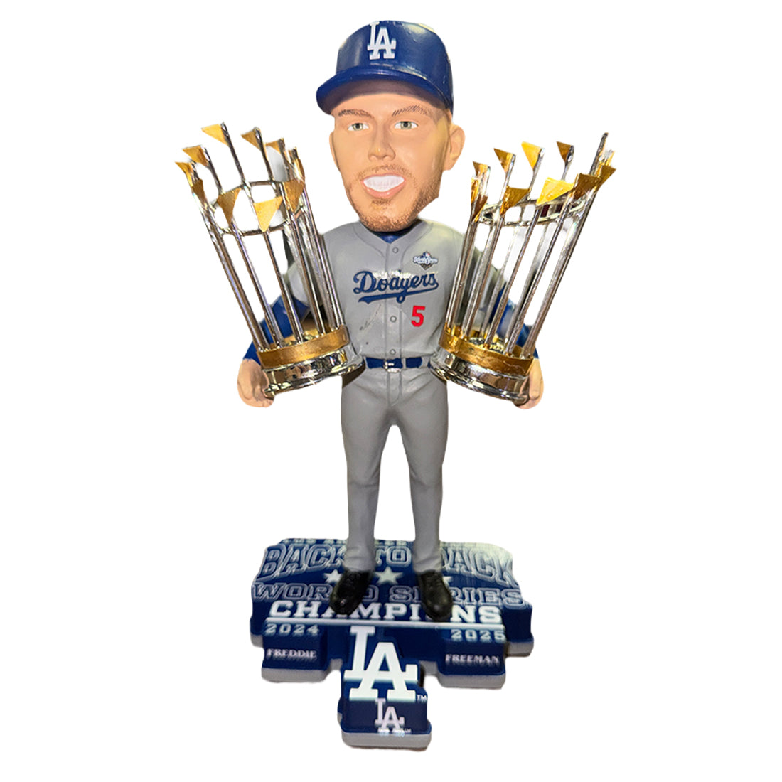 LOS ANGELES DODGERS 2025 BACK TO BACK WORLD SERIES CHAMPIONS FREDDIE FREEMAN BOBBLEHEAD