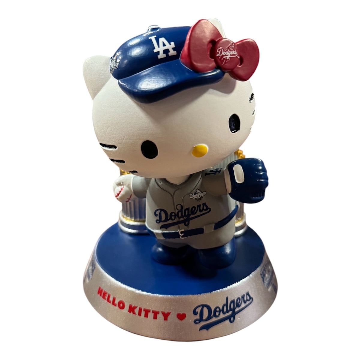 LOS ANGELES DODGERS 2025 BACK TO BACK WORLD SERIES CHAMPIONS HELLO KITTY BOBBLEHEAD