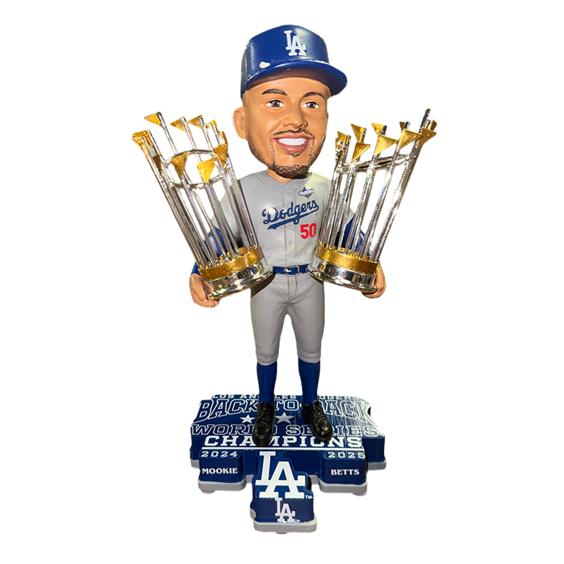 LOS ANGELES DODGERS 2025 BACK TO BACK WORLD SERIES CHAMPIONS MOOKIE BETTS BOBBLEHEAD