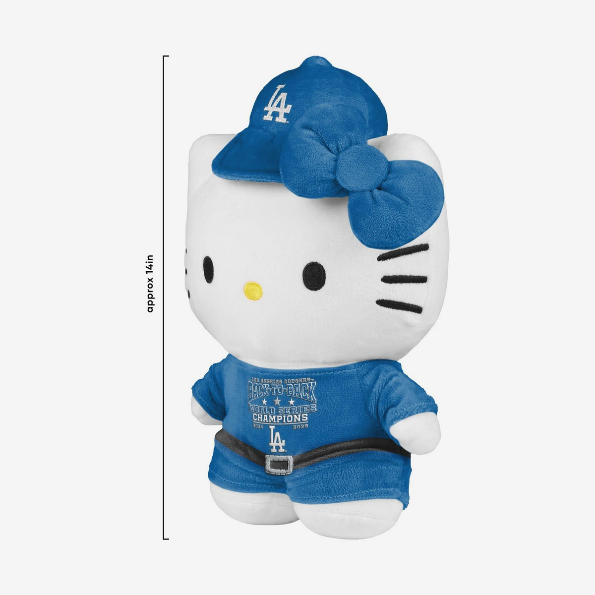 LOS ANGELES DODGERS 2025 BACK TO BACK WORLD SERIES CHAMPIONS PLUSH JERSEY HELLO KITTY®