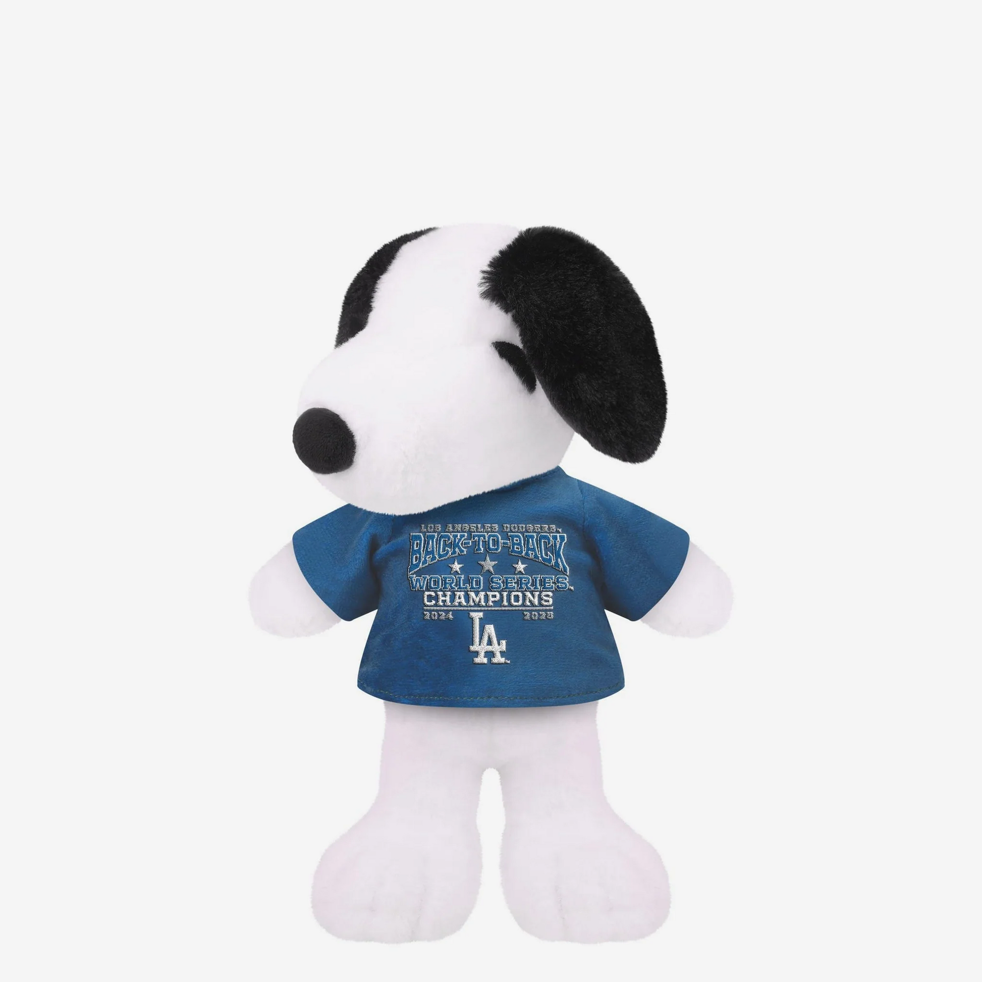 LOS ANGELES DODGERS 2025 BACK TO BACK WORLD SERIES CHAMPIONS PLUSH JERSEY SNOOPY