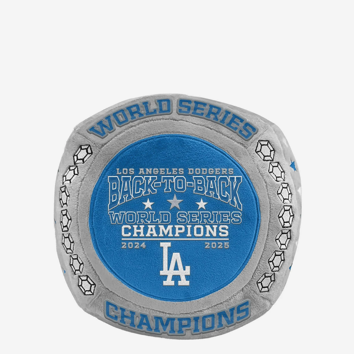 LOS ANGELES DODGERS 2025 BACK TO BACK WORLD SERIES CHAMPIONS PLUSH RING