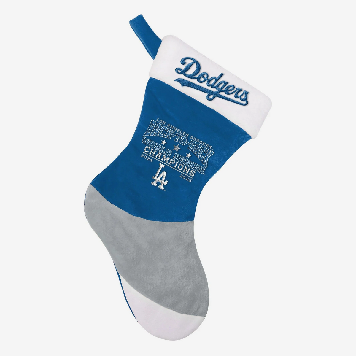 LOS ANGELES DODGERS 2025 BACK TO BACK WORLD SERIES CHAMPIONS STOCKING