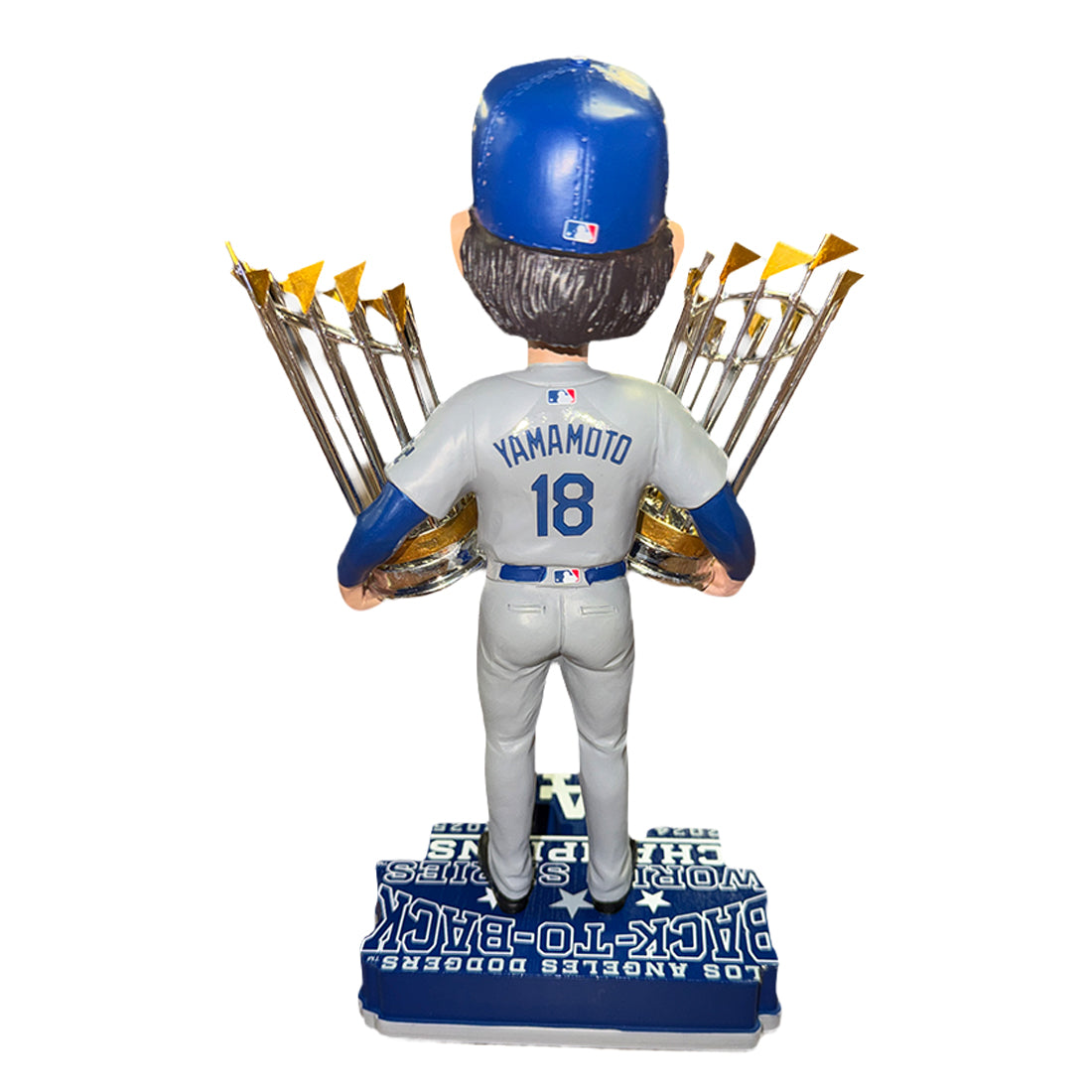 LOS ANGELES DODGERS 2025 BACK TO BACK WORLD SERIES CHAMPIONS YOSHINOBU YAMAMOTO BOBBLEHEAD